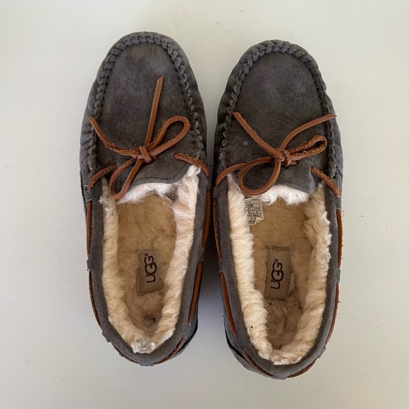 UGG Women’s Dakota Suede Slippers in Pewter Grey, size 8 - Picture 1 of 9
